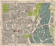 NE LONDON. Seven Sisters South Tottenham Hale Higham Hill. BACON 1933 old map