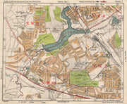 NW LONDON. Neasden Cricklewood Hendon Kingsbury Oxgate Brent. BACON 1933 map