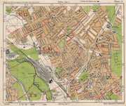 NE LONDON. Leyton Leytonstone Hackney Marshes Knotts Green. BACON 1933 old map