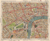 LONDON WEST END. Soho Mayfair Marylebone Lambeth Holborn. BACON 1933 old map