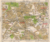 S LONDON. Streatham/Vale Norbury Tooting Bec West Norwood. BACON 1933 old map