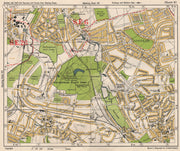 SE LONDON. Beckenham Downham Bellingham Bromley Bell Green. BACON 1933 old map