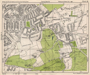 SOUTH EAST LONDON. Shirley Addiscombe E Croydon Stroud Green. BACON 1933 map