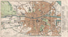 DUBLIN town city plan. Ireland 1902 old antique vintage map chart