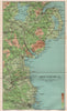 IRELAND EAST COAST. Dublin to Belfast. 1902 old antique vintage map plan chart