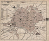 CORDOBA CORDOVA antique town city plan ciudad. Spain Espana. MURRAY 1898 map
