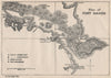 PORT MAHON antique town city plan ciudad. Menorca Spain Espana. MURRAY 1898 map