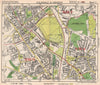 NW LONDON. Colindale Hendon aerodrome Kingsbury Green Burnt Oak. BACON 1948 map
