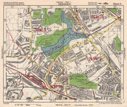 NW LONDON. Neasden Cricklewood Hendon Kingsbury Oxgate Brent. BACON 1948 map