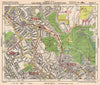 NW LONDON. Golders Green Hampstead Child's Hill Cricklewood. BACON 1948 map