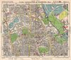 NE LONDON. Stoke Newington Stamford Hill Clapton South Tottenham BACON 1948 map