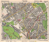 NE LONDON. Leyton Leytonstone Hackney Marshes Knotts Green. BACON 1948 old map
