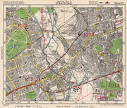 NE LONDON. Stratford Bow Hackney Wick West Ham Old Ford Plaistow.BACON 1948 map
