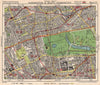 W LONDON. Paddington South Kensington Bayswater Notting Hill. BACON 1948 map