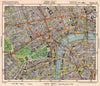 LONDON WEST END. Soho Mayfair Marylebone Lambeth Holborn. BACON 1948 old map