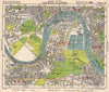 SW LONDON. Chiswick Barnes Castlenau Fulham Hammersmith Mortlake.BACON 1948 map