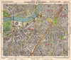 S LONDON. Kennington Battersea Pimlico Brixton Lambeth Clapham. BACON 1948 map