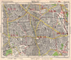 SE LONDON. Peckham Camberwell Hatcham Denmark Hill Surrey canal. BACON 1948 map