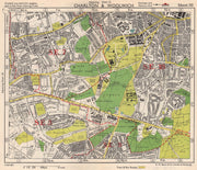 SE LONDON. Charlton Woolwich Shooters Hill Eltham Kidbrooke. BACON 1948 map