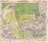 SW LONDON. Wimbledon Common Cottenham Park Malden Coombe Hill. BACON 1948 map