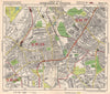SW LONDON. Wimbledon Tooting Merton Morden Upper Mitcham. BACON 1948 old map