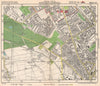 S LONDON. Mitcham Common Thornton Heath Croydon Beddington. BACON 1948 old map