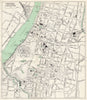 CALCUTTA. Kolkata town city plan. Fort William. Key buildings. India 1965 map