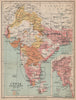INDIA. Agricultural produce. Rice Wheat Cotton Sugar Opium Coffee Tea 1929 map
