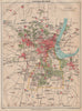 BRITISH INDIA. Agra & environs. Showing Cantonment, Fort & Taj Mahal 1929 map