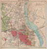 BRITISH INDIA. Delhi & environs plan. Showing cantonment & railways 1929 map