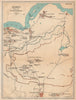 INDIA. Hampi ruins of Vijayanagar showing temples. Kamalapuram 1929 old map