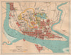 BRITISH BURMA. Rangoon (Yangon) city plan. Myanmar. Cantonment 1929 old map