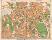 NW LONDON. Edgware Mill Hill Watling Burnt Oak Queensbury Colindale 1938 map