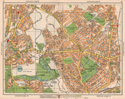 NE LONDON Wanstead Mossford Green Cranbrook Park Barkingside Woodford 1938 map