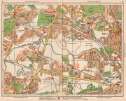 NW LONDON. Northolt Perivale Greenford Sudbury Heights Wood End 1938 old map