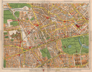 W LONDON. Notting Hill Paddington Bayswater Shepherd's Bush Kensington 1938 map