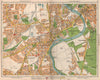 SW LONDON Richmond Twickenham Petersham Strawberry Hill Fulwell 1938 old map