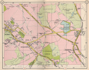 NW LONDON. Bushey Heath Elstree Stanmore Aldenham Park Caldecote Hill 1953 map