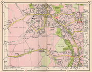 N LONDON. New Barnet High Barnet Arkley Totteridge Whetstone 1953 old map