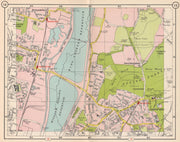 NE LONDON. Brimsdown Chingford Sewardstonebury Epping Forest 1953 old map