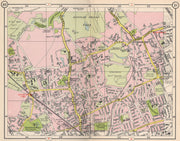 NW LONDON. Wealdstone Harrow Weald Stanmore Headstone Lane 1953 old map