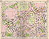 NW LONDON. Wealdstone Harrow Weald Stanmore Headstone Lane 1953 old map
