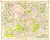NE LONDON Wanstead Mossford Green Cranbrook Park Barkingside Woodford 1953 map
