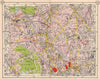N LONDON. Kentish Town Holloway Barnsbury Camden Town St John's Wood 1953 map
