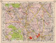 N LONDON. Kentish Town Holloway Barnsbury Camden Town St John's Wood 1953 map