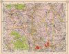 N LONDON. Kentish Town Holloway Barnsbury Camden Town St John's Wood 1953 map