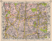 N LONDON. Hoxton Islington Stoke Newington Hackney Clapton Highbury 1953 map