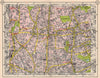 N LONDON. Hoxton Islington Stoke Newington Hackney Clapton Highbury 1953 map