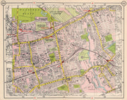 E LONDON. Ilford Manor / Upton Park East Ham Wanstead Park Forest Gate 1953 map