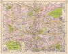 W LONDON. Acton Gunnersbury Park Royal Ealing Common Turnham Green 1953 map